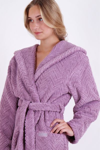 ATHENA župan s kapucí - Mauve, vel. S, galerie