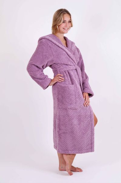 ATHENA župan s kapucí - Mauve, vel. S, galerie