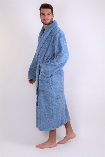 ATHENA župan se šálovým límcem - Denim, vel. S, galerie