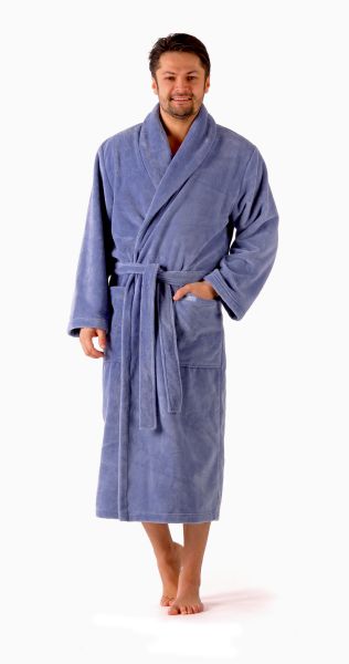 TAMPA dlouhý župan s šálovým límcem - Denim, vel. XL, galerie